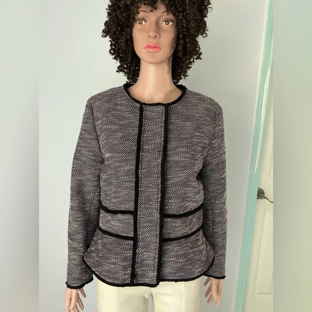 Banana Republic Black and Gray Blazer Sz 12